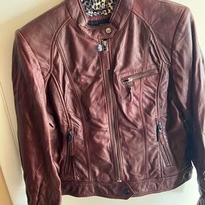 Wilson’s leather burgundy jacket